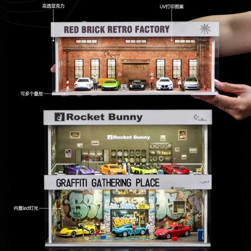 25 New 1:64 Scale Alloy Car Model Parking Lot Garage Scene Model Car ...
