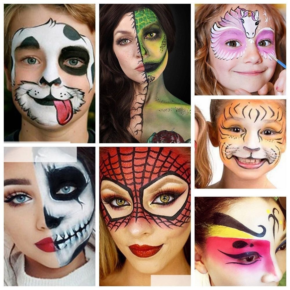 12 Colors Face Body Paint Oil Safe Face Paint Body Painting Makeup for ...