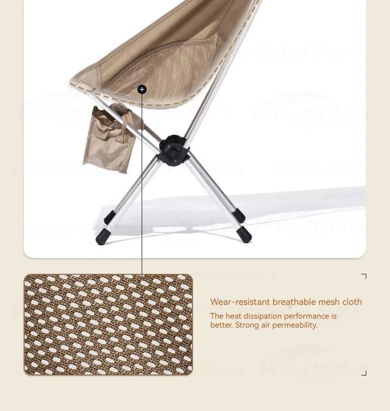 MOBI GARDEN Folding Moon Chair Outdoor Camping Relax Recline Ultralight ...
