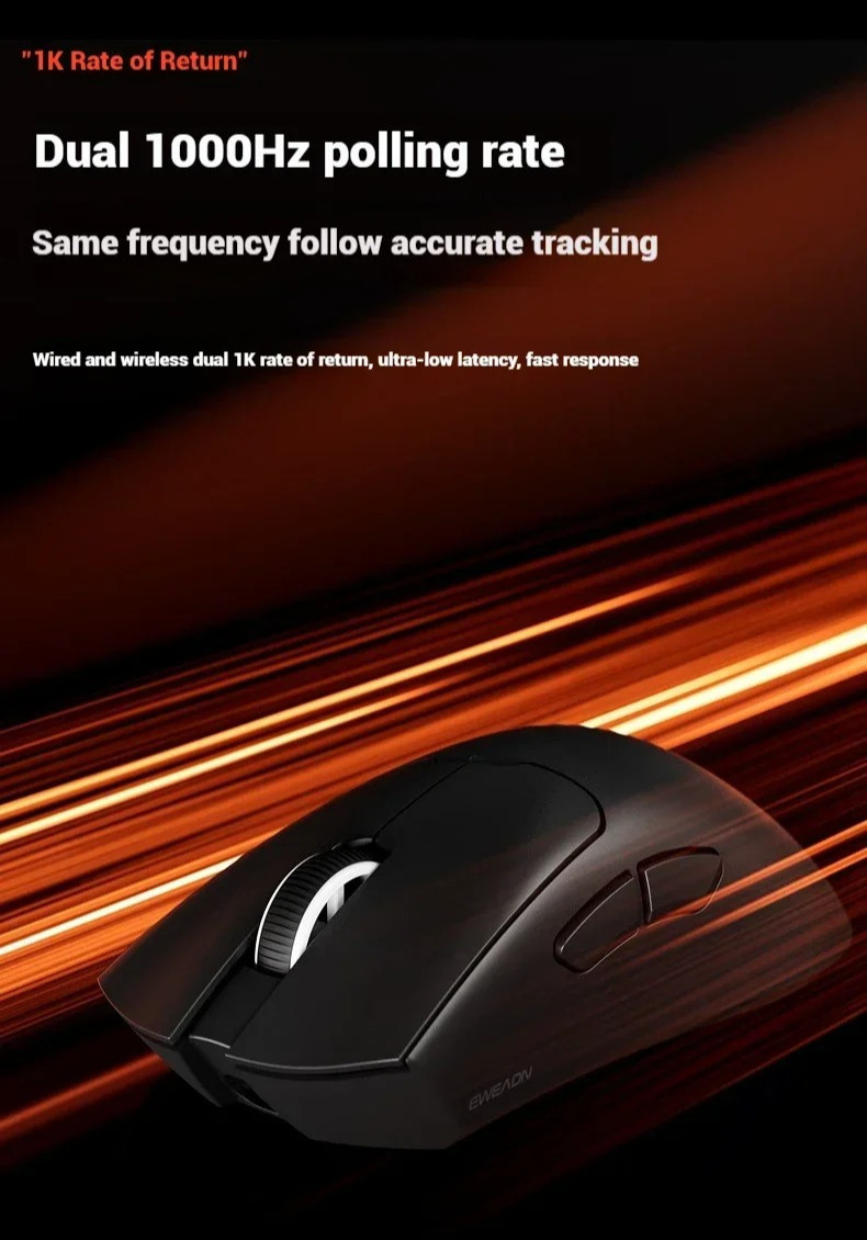 EWEADN A5 Pro Ultra Wireless Tri-mode Lightweight E-sports Mouse ...