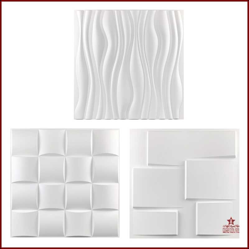 D71 [Op033] 3D Plastic Molds For Tile Panels Mold Plaster Wall Stone ...
