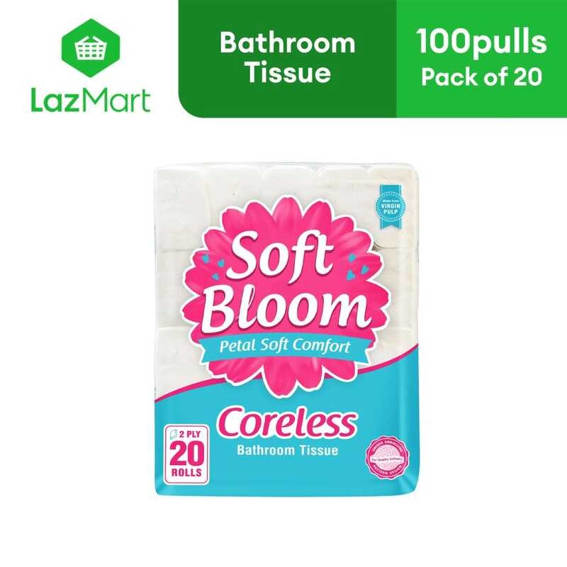 Soft Bloom Coreless Bathroom Tissue 2 Ply 100 Pulls X 20 Rolls 3 54Bd2 ...