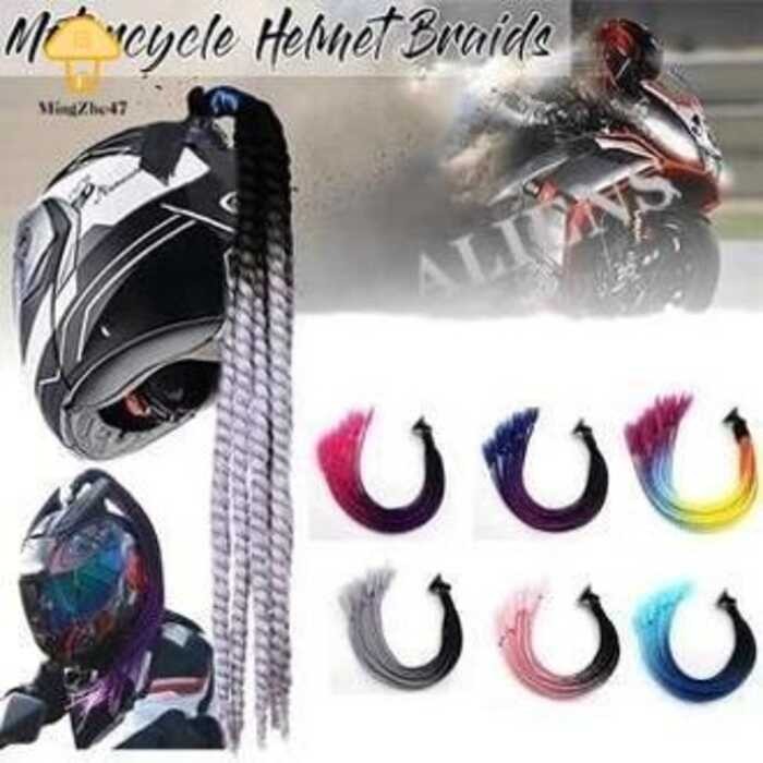 60Cm Decorate Gradient Ramp 12 Braids Ponytail Hair Pigtails Motorcycle ...