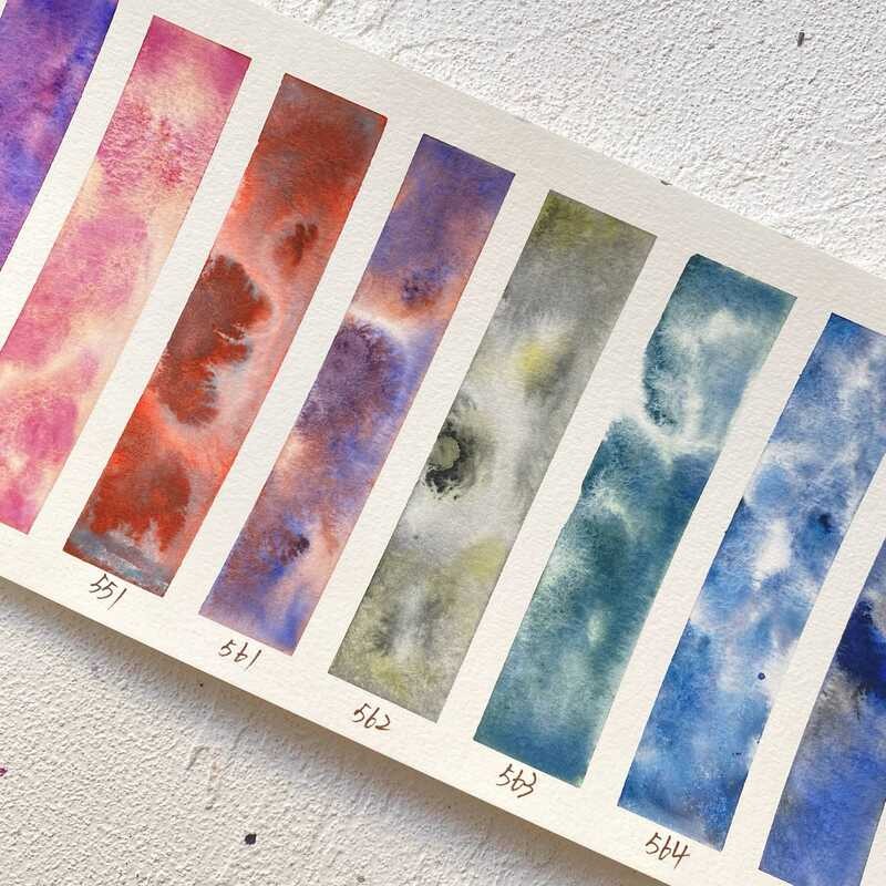 Japanese HB Holbein Layered Watercolor Paint 24 Colors Custom Split Set ...