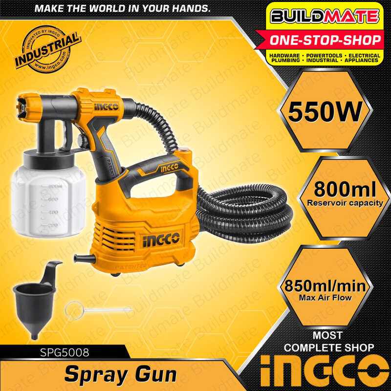 BUILDMATE Ingco Industrial Portable Floor Based HVLP Spray Gun 550W ...
