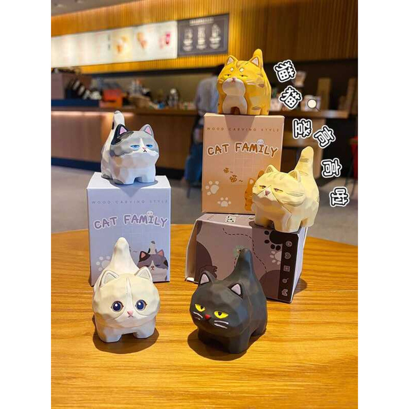 Wood Carving Style Ragdoll Cat Standing Posture 2025 New Office ...
