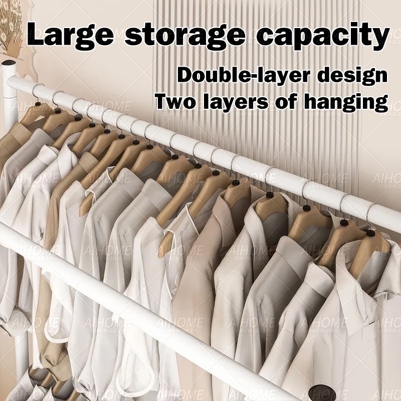 Metal Clothes Rack Hanger Rack Double Layer Drying Rack Sampayan Indoor ...