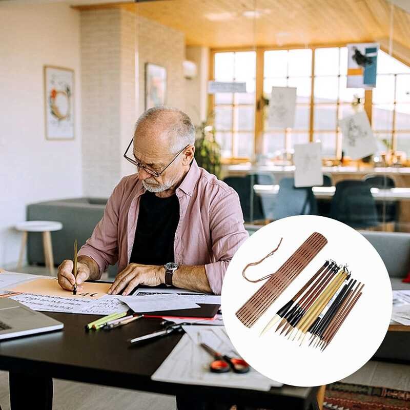 Calligraphy Kit 15Pcs Chinese Writing Set With Bamboo Pen Holder ...
