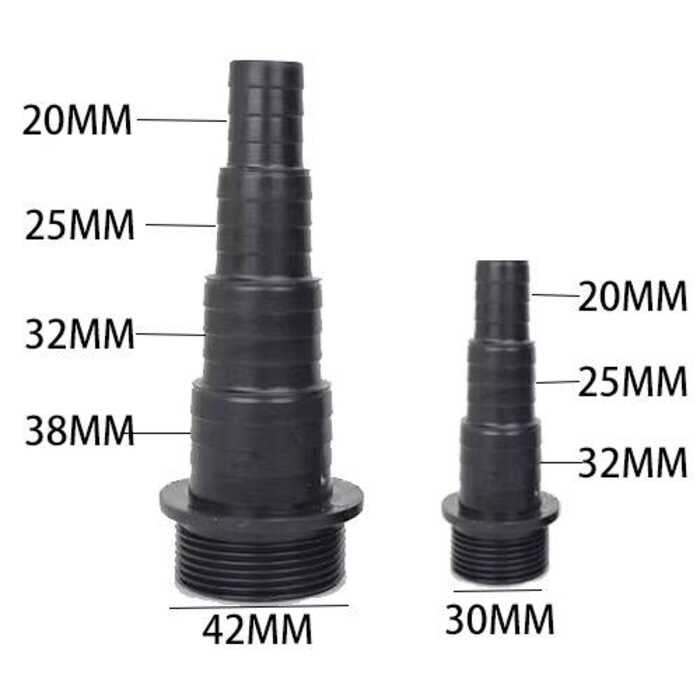 Fish Pond Submersible Pipe Converter Reducer External Thread Pagoda ...
