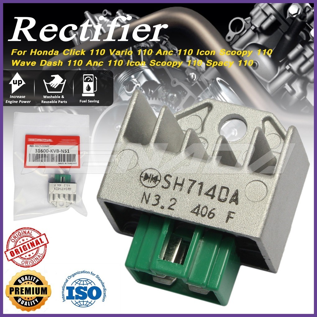 Honda Beat/Dash/Wave-110r/Dash Regulator/Rectifier (OEM: 31600-KVB-N51 ...