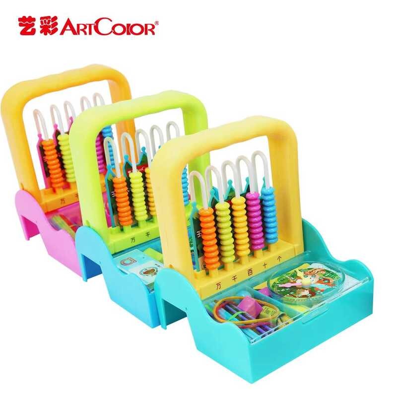 Children Plastic Abacus Multi-Functional Learning Box Math Auxiliary ...