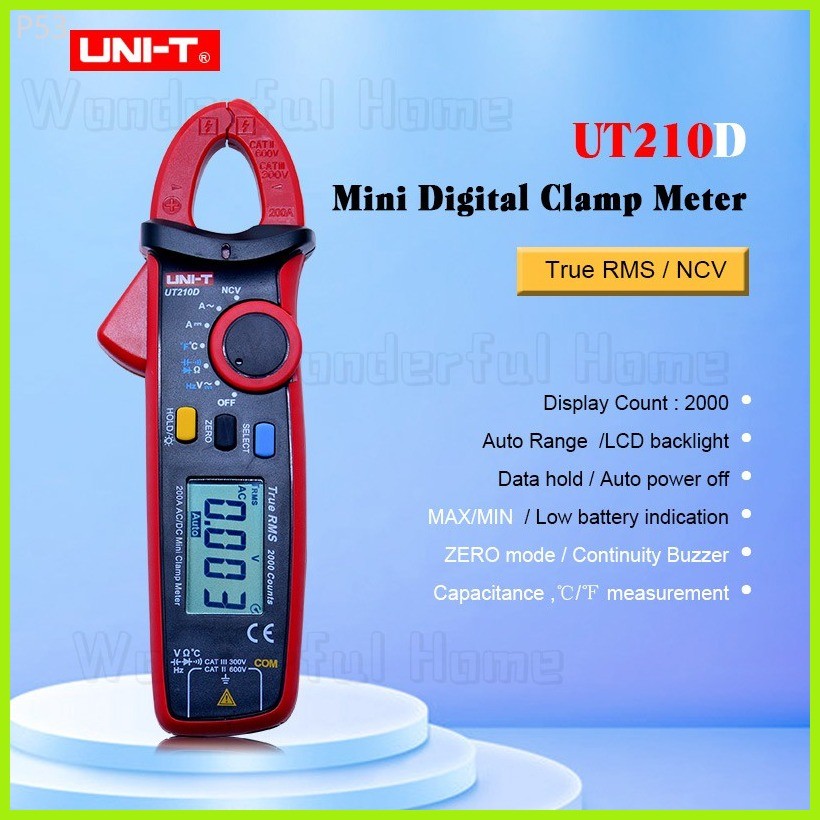 UNI-T UT210D UT210A Digital AC/DC Current Voltage Resistance ...