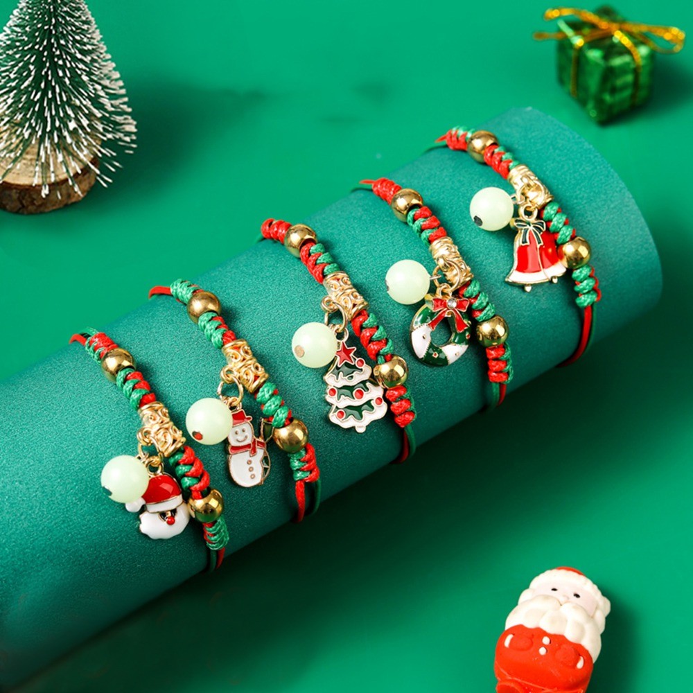 Luminous Santa Claus Bracelets Elk Snowman Christmas Tree Bangles ...
