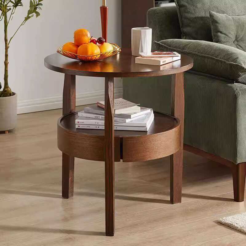 Solid Wood Coffee Simple Living Room Side Round Home Creative Corner ...