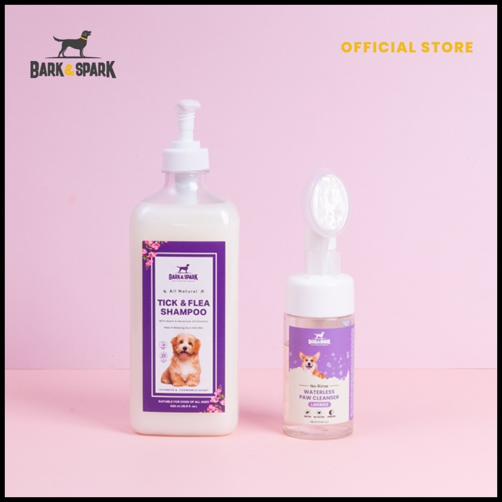 Bark and Spark Natural Paw and Bum Cleanser - No-Rinse Foam, Lavender ...