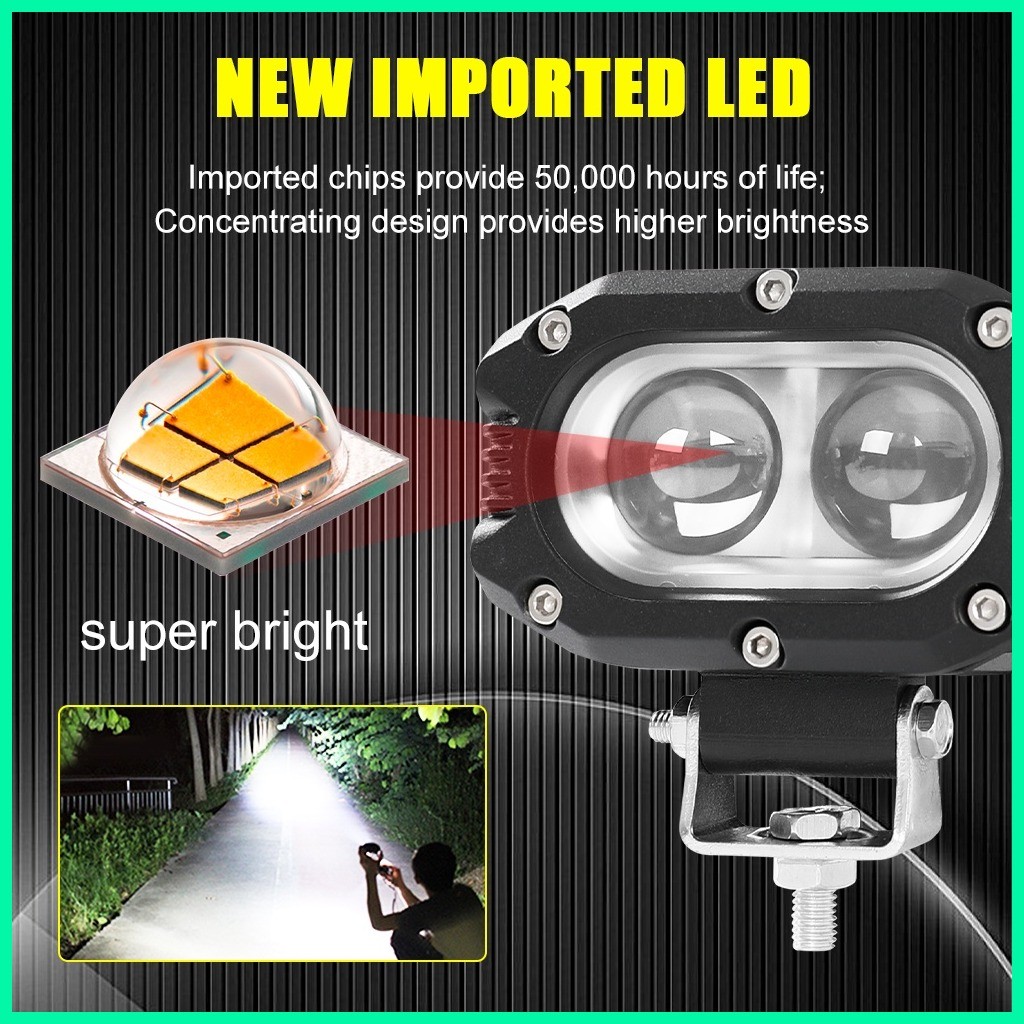♀ Motorcycle Lights Led Work Light Spot Headlights for Car 4x4 Offroad ...