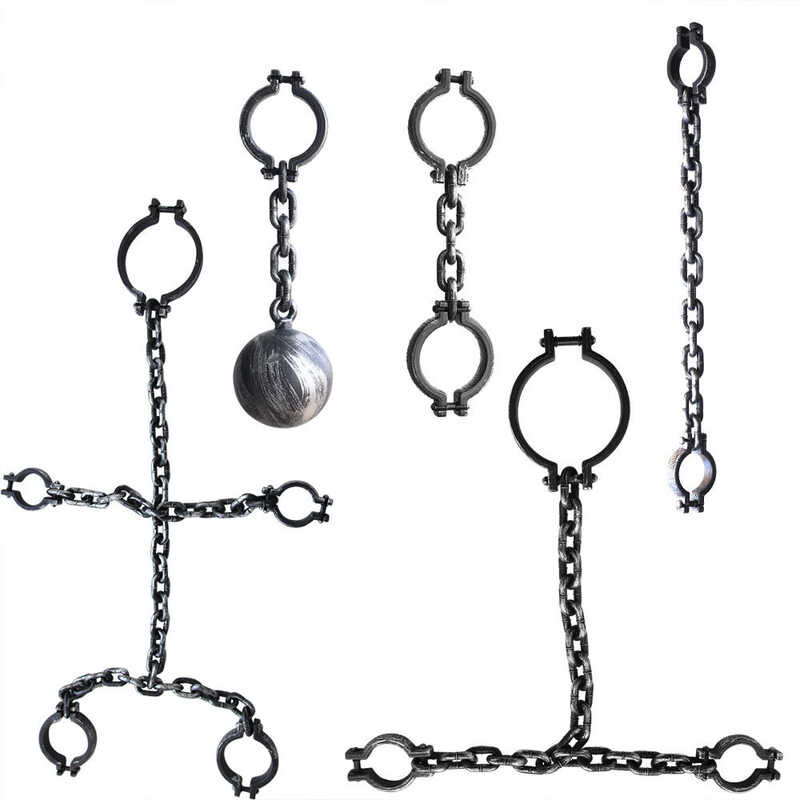 Tt +Nice= Halloween Prisoner Props With ., Shackles, Realistic Plastic ...