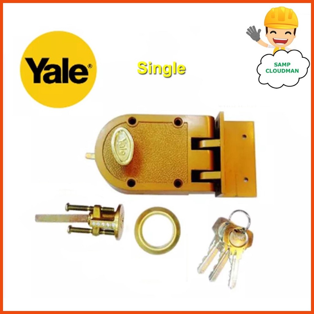 Yale Rim Lock Night Latch Entrance Door Lock V78 Sliding V198 Gold ...