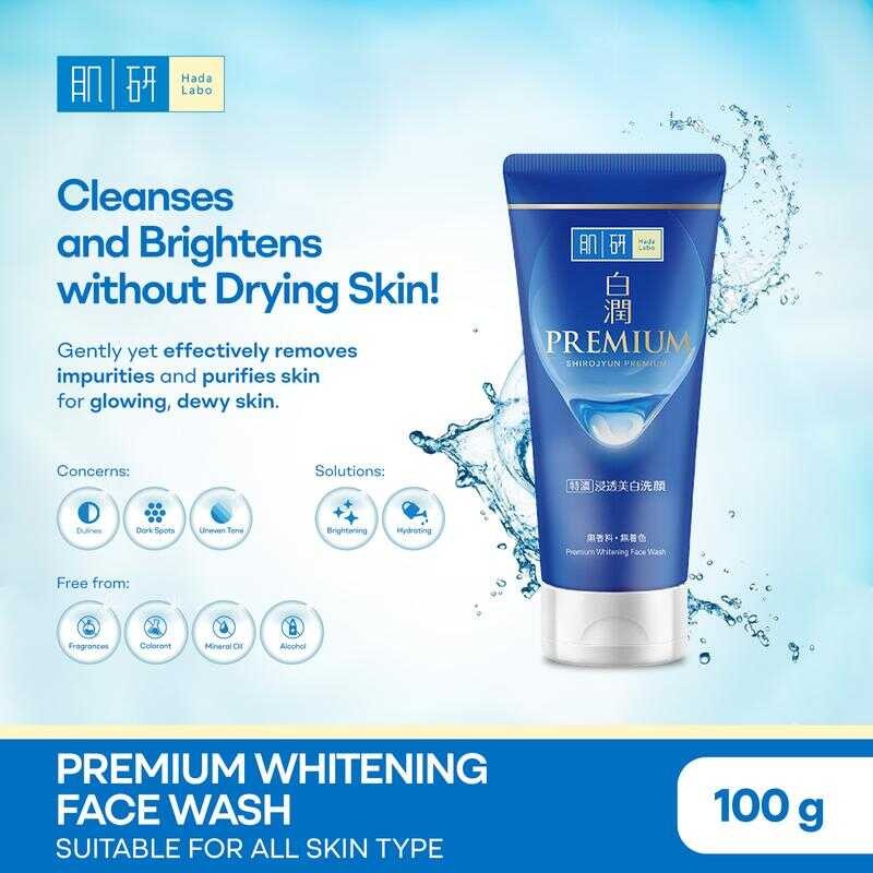 Hada Labo Premium Whitening Face Wash 100G | Shopee Philippines