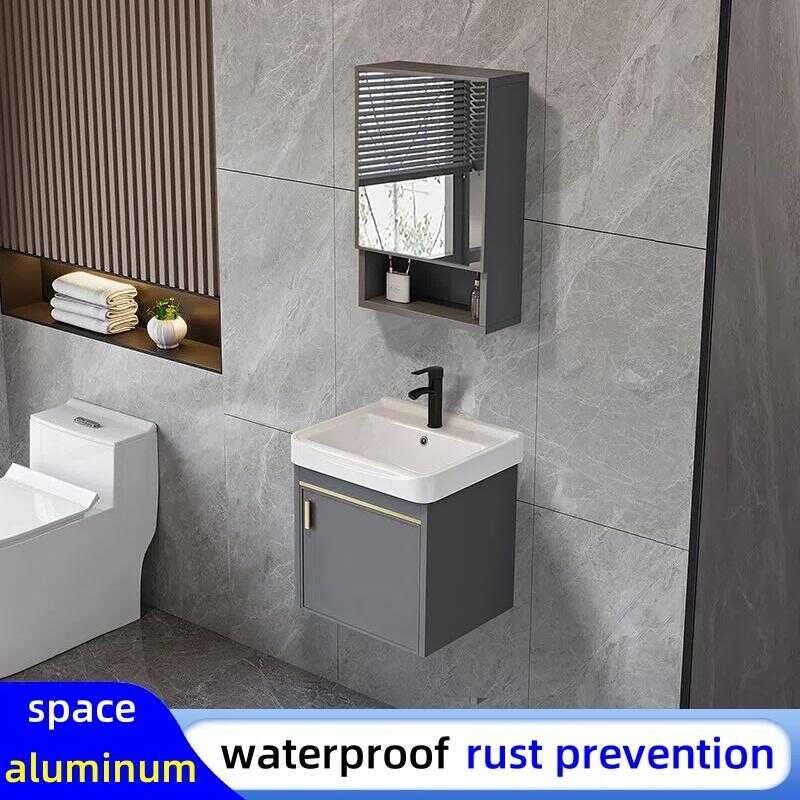 Aluminum Bathroom Mirror Cabinet Sink Labatory For Toilet Wash Basin ...