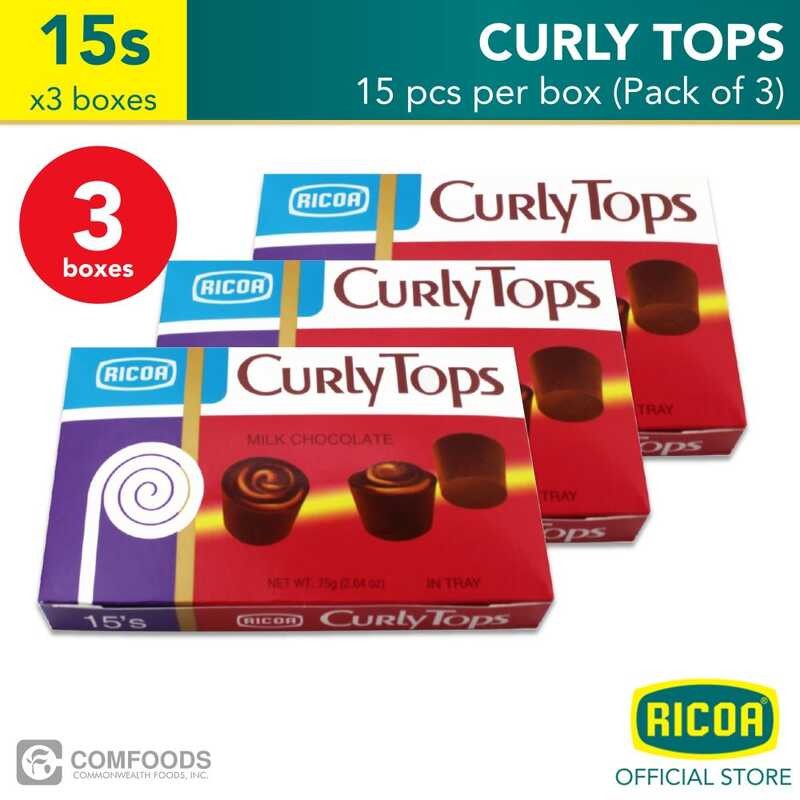 RICOA Curly Tops Milk Chocolate 15 Pcs In Tray 3 6D721 | Shopee Philippines