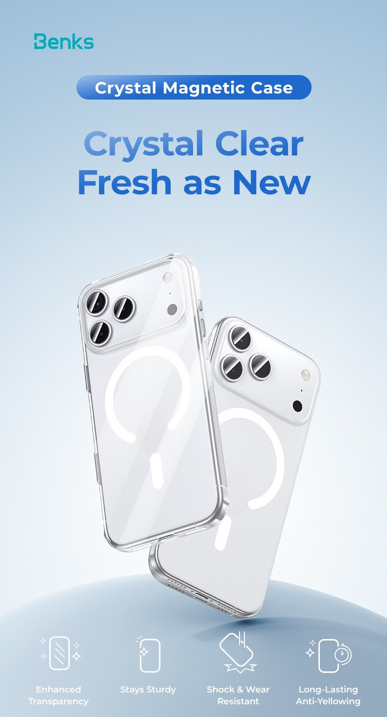 [Benks Official] Benks Crystal Clear Magnetic Phone Case with Camera ...