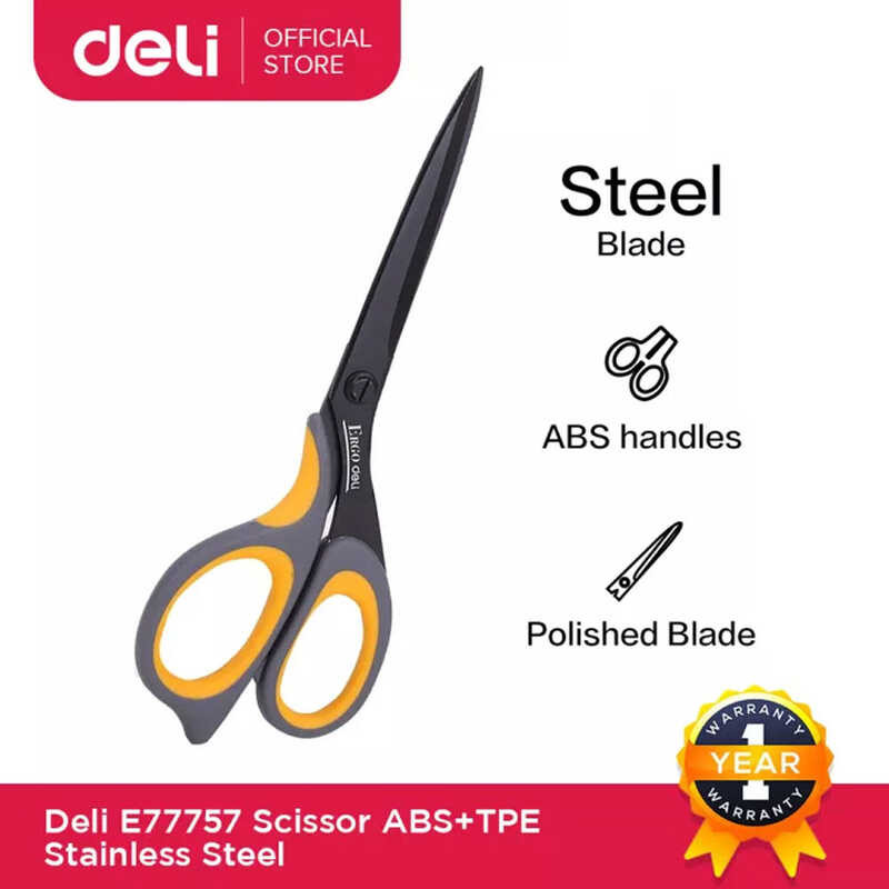 Deli Scissor Abs+Tpe, Stainless Steel E77757 B7 92 6A | Shopee Philippines