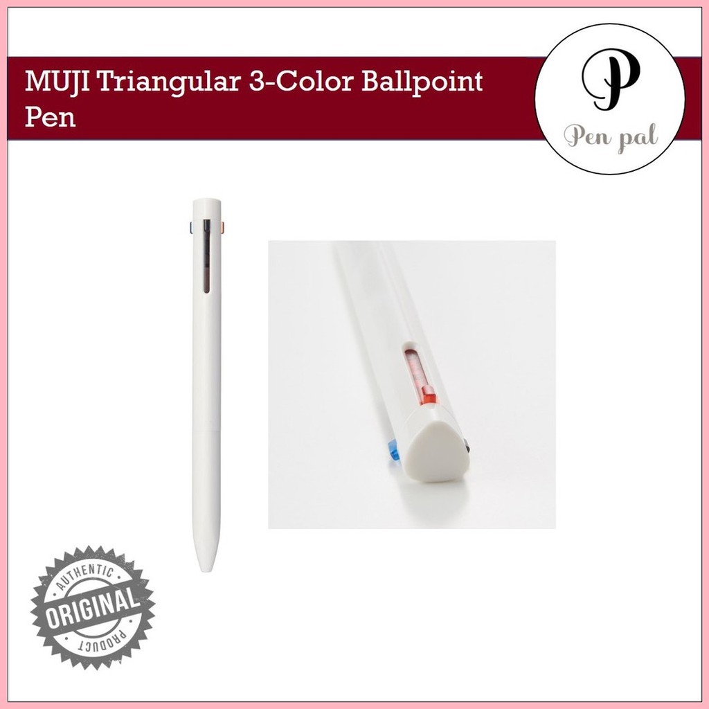 MUJI Triangular 3-Color Ballpoint Pen | Shopee Philippines