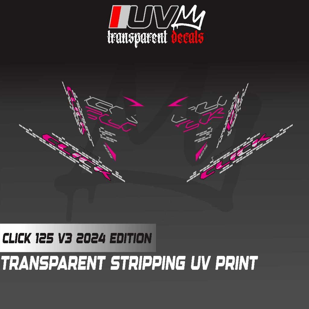 TRANSPARENT HONDA CLICK 125 V3/V4 2024 AEROX DESIGN DECALS | Shopee ...