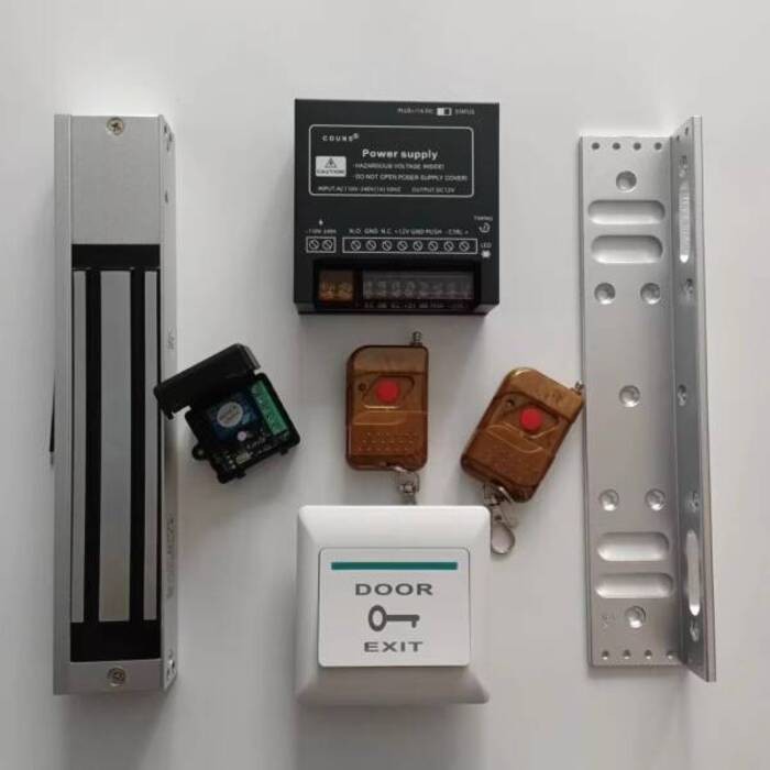 Access Control Wireless Remote Control 280kg Magnetic Lock Wooden Door ...