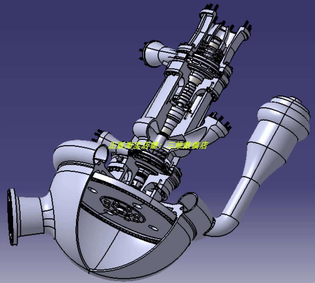 Rocket Engine Turbo Pump Assembly Parts Structure Shell Body Sectional ...