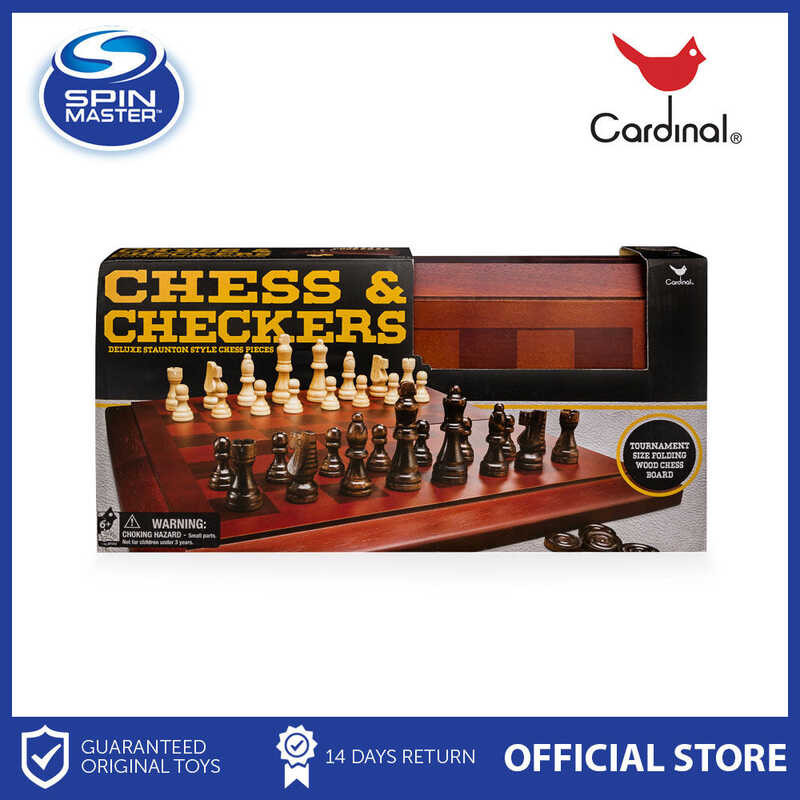 Spin Master Games, Cardinal Games Wood Chess Checker Set 72E | Shopee ...