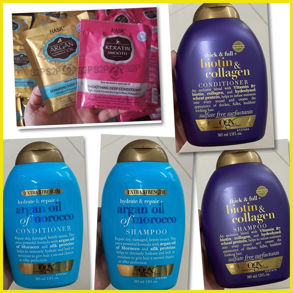 S2P OGX Shampoo & Conditioner 385ml / HASH CLEAN BEAUTY 50ml -from ...