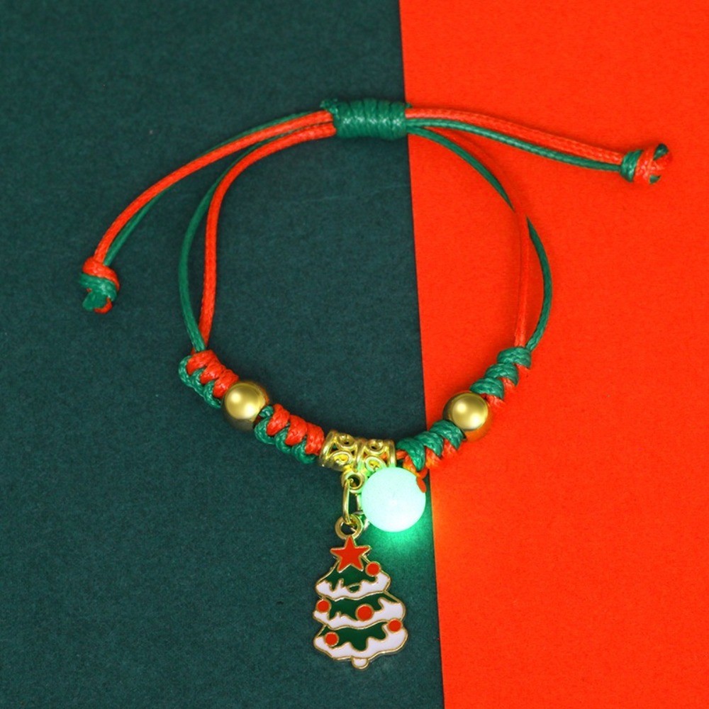 Luminous Santa Claus Bracelets Elk Snowman Christmas Tree Bangles ...
