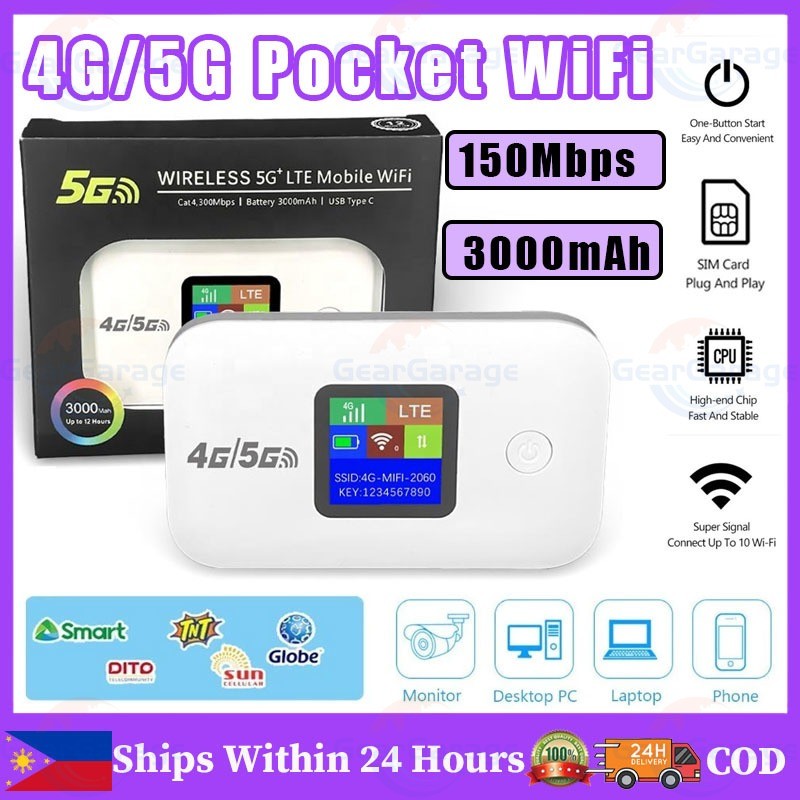 A8 4G 5G Pocket WiFi Router 150Mbps Openline 4G LTE Wireless Hotspot ...