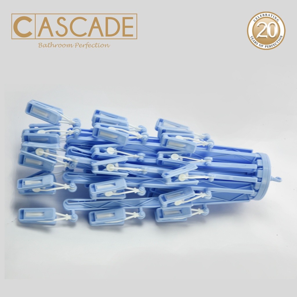 Cascade 36 Clips Umbrella Hanger in Blue Made of PP Plastic Materials ...