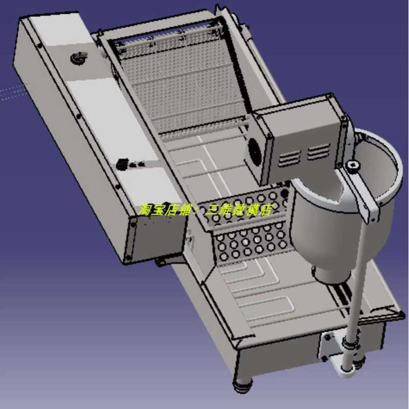 Automatic Commercial Fryer 3D Geometric Model Machine Structure Donut ...