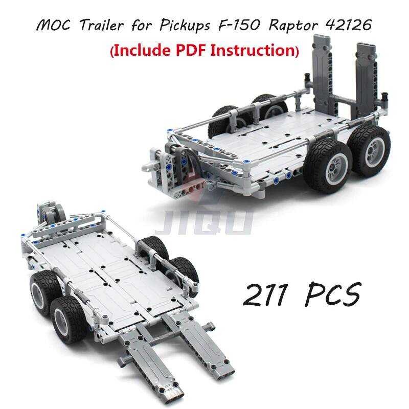 Y 211 PCS High-Tech Load Trailer Model Set MOC Building Blocks ...