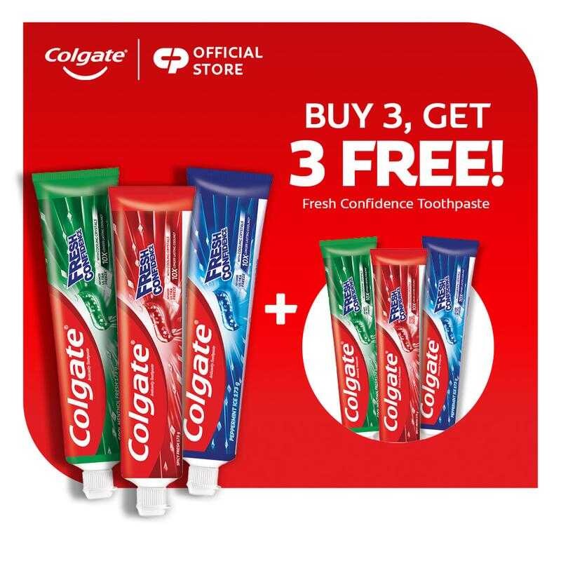 [Buy 3, GET 3 Free] Colgate Fresh Confidence Toothpaste 120G (1 Red ...