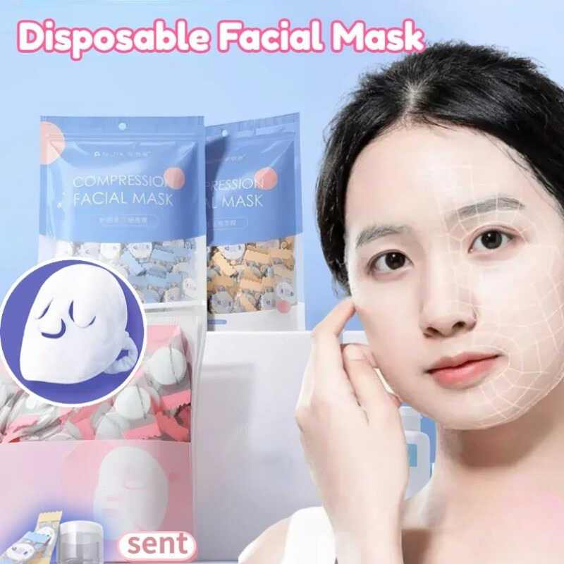 50Pcs Disposable Facial Small Dryed Mask Ball Portable Hydrotherapy ...