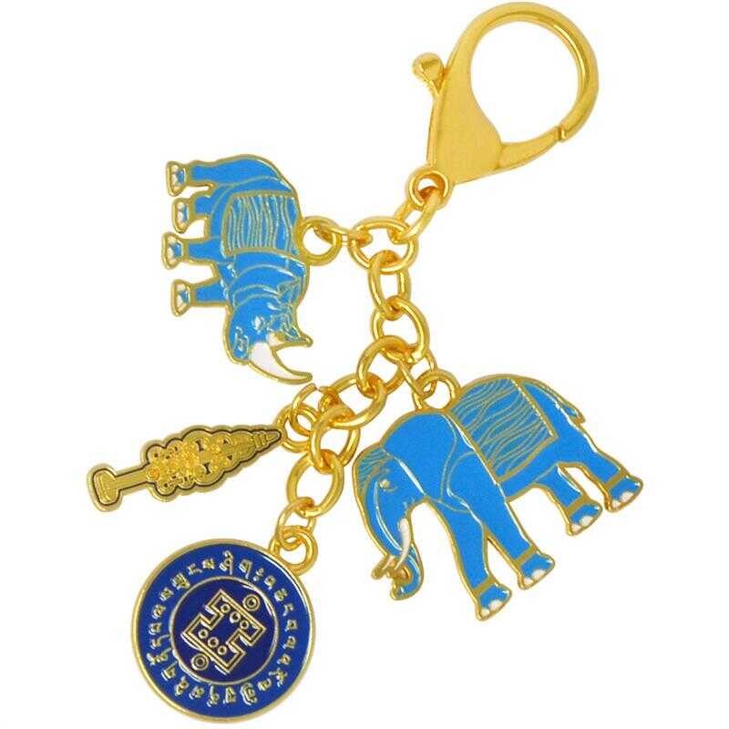 2024 Fengshui Elephant & Rhinoceros With Ksitigarbha Staff Amulet D92 ...