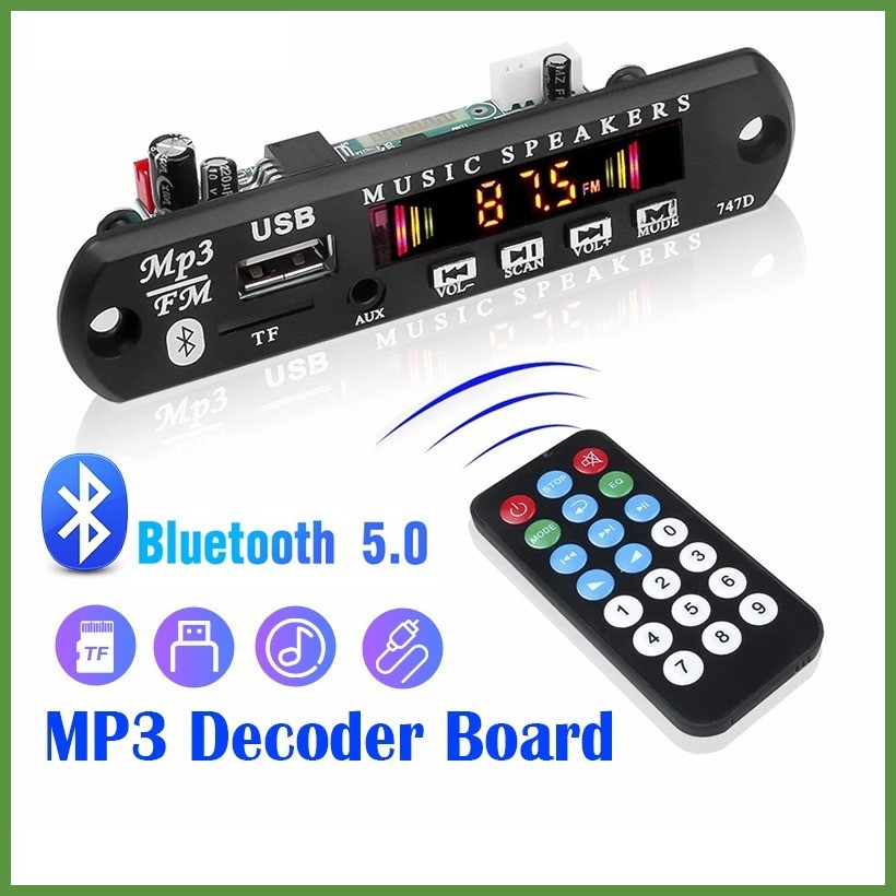 Wireless Decoder Board Radio Car Audio Amplifier Bluetooth 5.0 Music ...