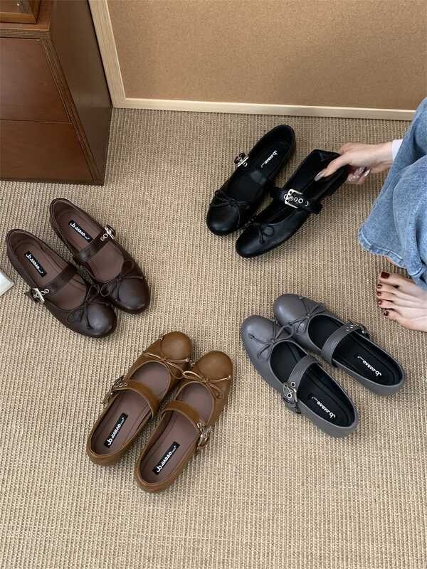23 Unique Bowknot Round Toe Fashion Single Shoes For Women Spring And ...