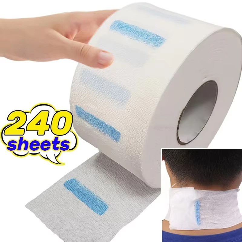 5 Rolls Professional Barber Disposable Neck Tissue Neck Paper Hair ...