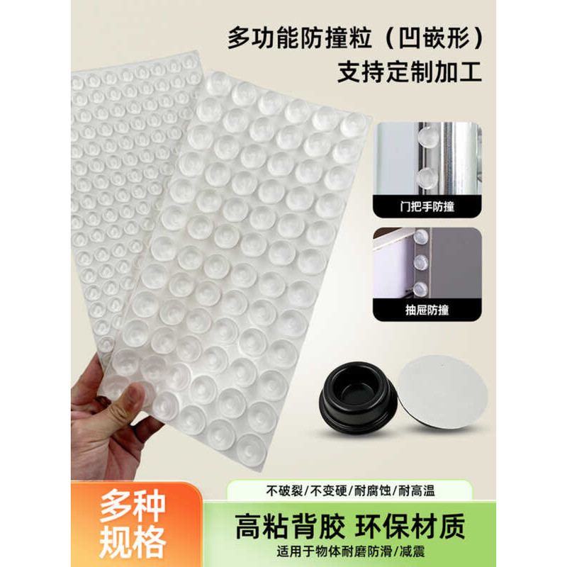 Anti-Slip Concave Inlay Type Transparent Self-Adhesive Anti-Collision ...