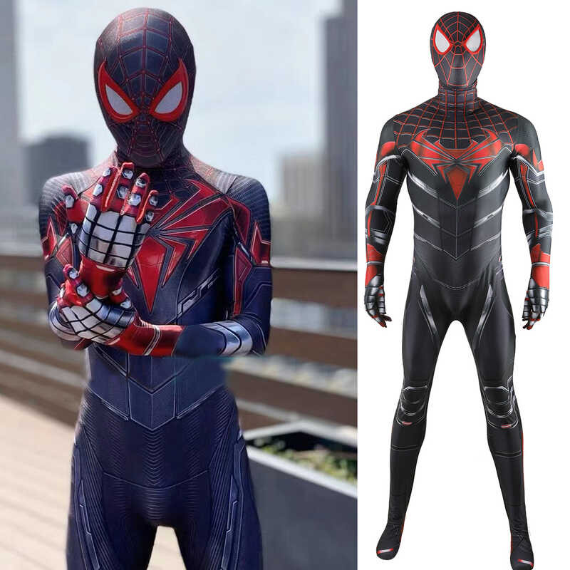 Ps5 Miles Spider Advanced Tech One-piece Bodysuit Cosplay No. 003 ...