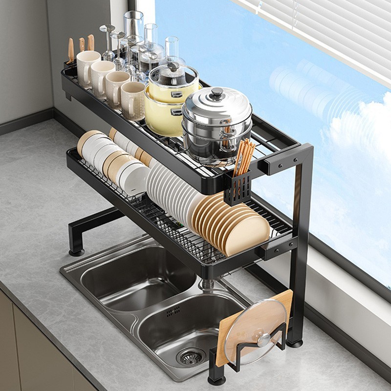 Kitchen Sink Storage Rack Countertop Dish Storage Rack Multi-function ...