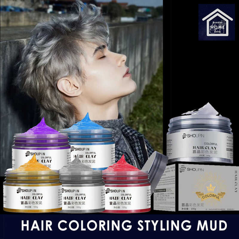 Buenas Coloring Mud Styling Disposable Dye Cream With Color Hair Gel ...