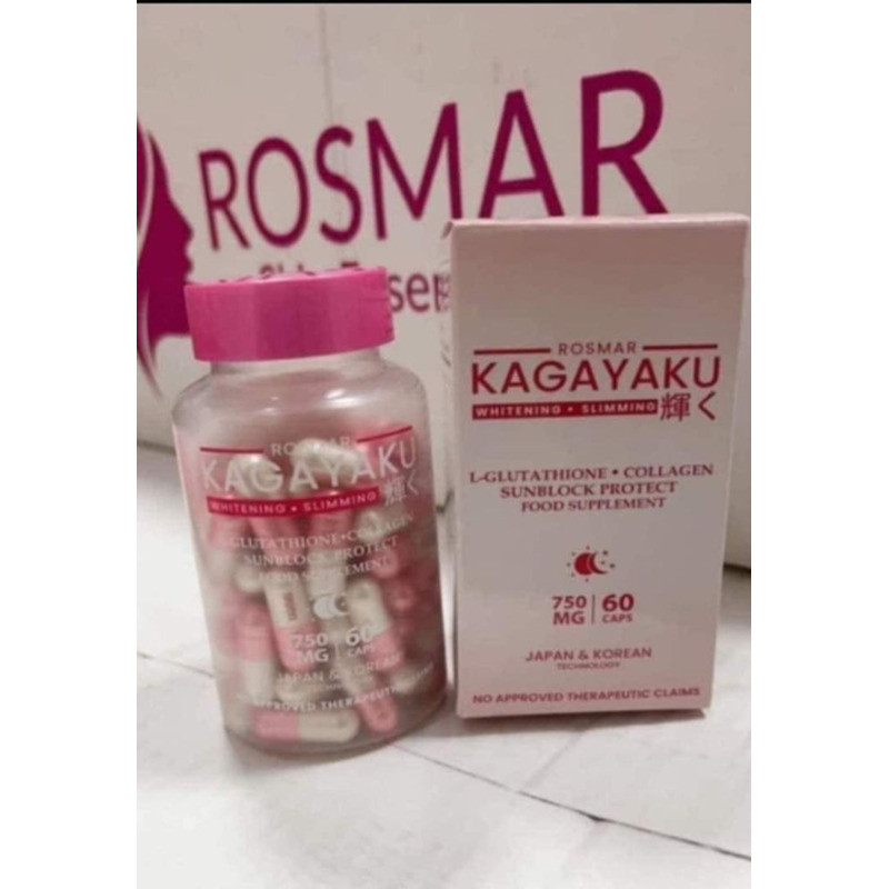 kagayaku glutathione Rosmar Caps 60 Caps | Whitening & Slimming Rosmar Kagayaku Glutathione & Collagen