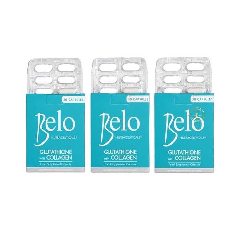 Belo Nutraceuticals Glutathione Collagen 30 Capsules Whitening Anti Aging Antioxidant D84